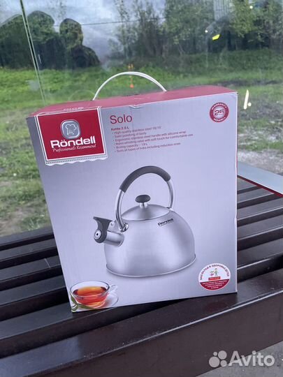 Чайник новый со свистком rondell solo 2.5 литра