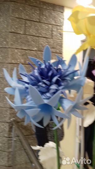 Большие цветы из эва роза,подсолнух,василек,георги