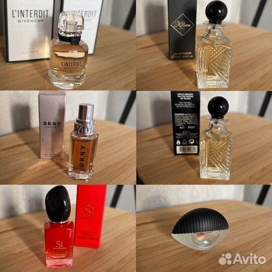 Миниатюры флаконов парфюма