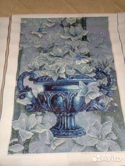 Картина стразами триптих 135x60