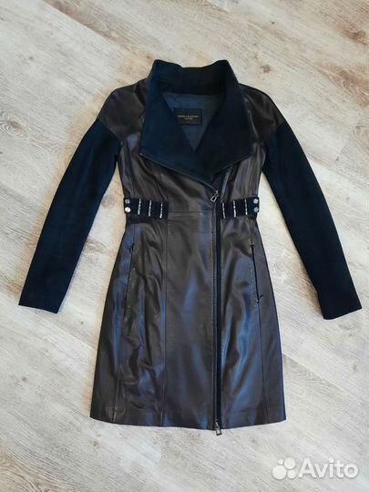 Кожаное пальто