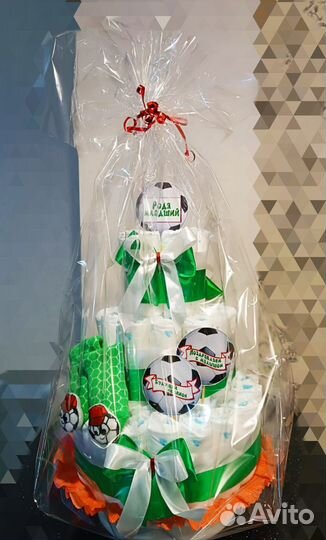 Торт из подгузников (памперсов) для новорожденных