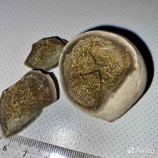 Спектропирит, радужный пирит, септария