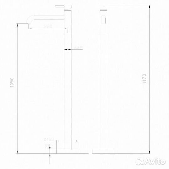 Смеситель для раковины Abber Wasser Kreis AF8140RG