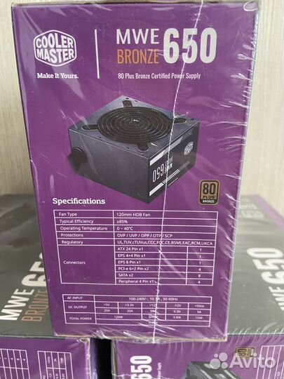 Блок питания Cooler Master MWE-v2 750, 650w, новый