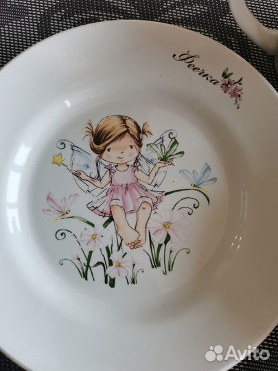 Набор посуды для девочки, 3 предмета, в коробке