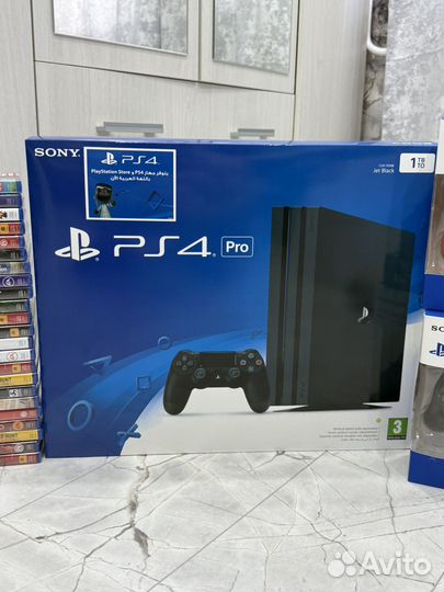 Sony playstation 4 Pro 1Tb + 370 Игр / Коробка