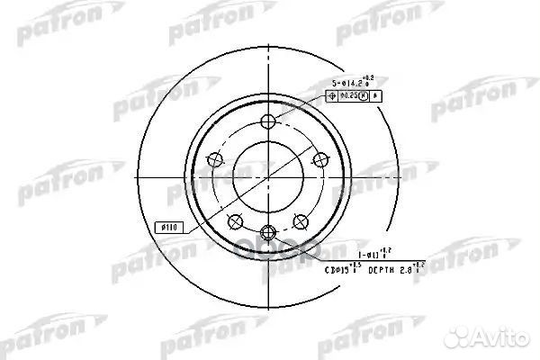 Диск тормозной передн opel: omega A 86-94, omeg