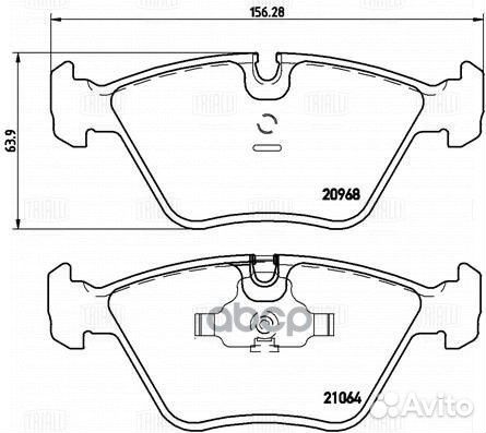 Колодки тормозные дисковые перед PF4070 Tri