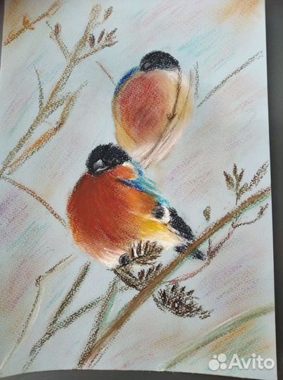 Картина сухой пастелью 