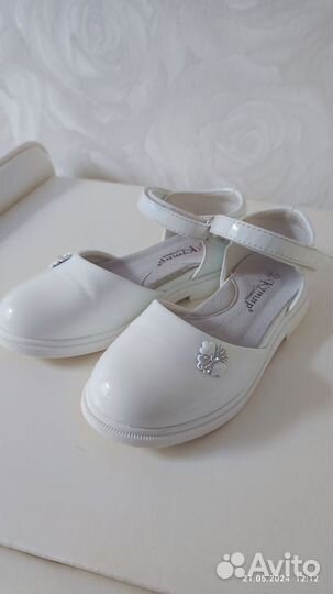 Туфли белые для девочки 30 размер