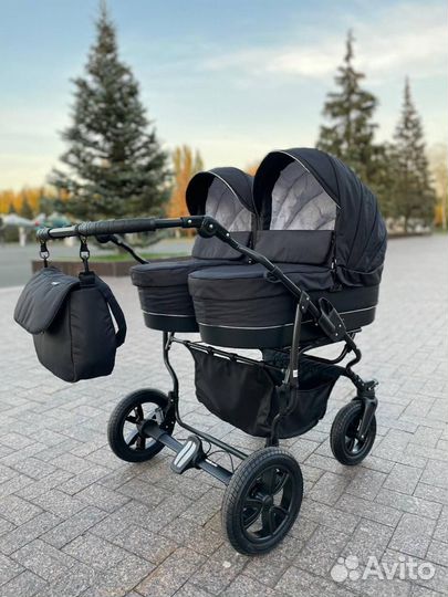 Коляска для двойни Mikadо (3в1), ширина - 77 см