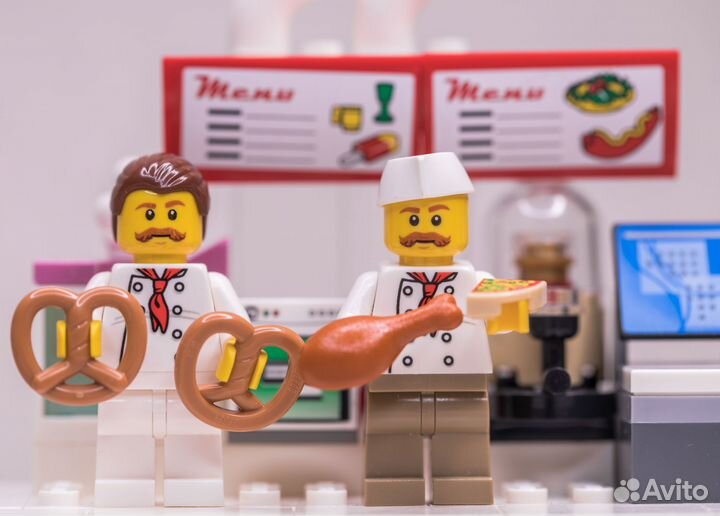 Lego City минифигурки повара, кухня