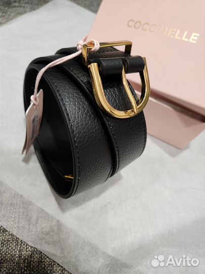 Ремень Coccinelle поясной 3.5см чёрный, оригинал