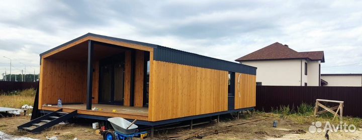Большой модульный дом под ключ барн хаус