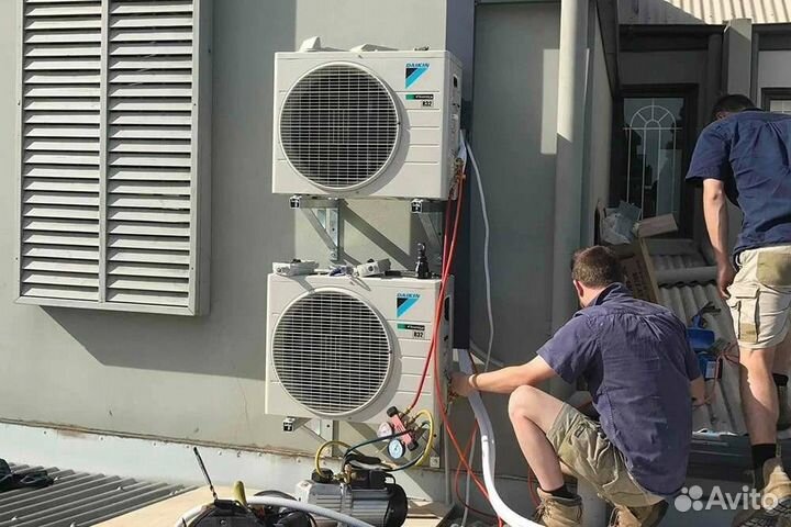 Установка сплит систем Закладка трассы