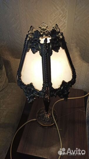 Набором. Лампа, и др. винтаж. бронза латунь СССР