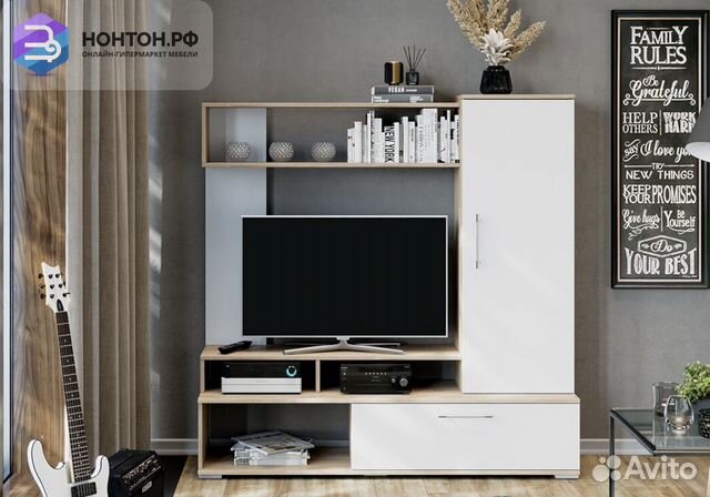 Гостиная Сиена дуб сонома / белый ясень