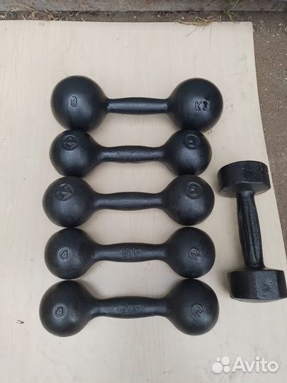 Гантели чугун по 4 кг,5 кг, 8кг.СССР