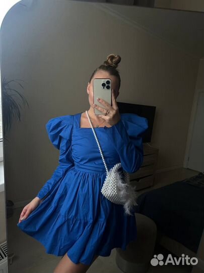 Платье женское синее 42-44