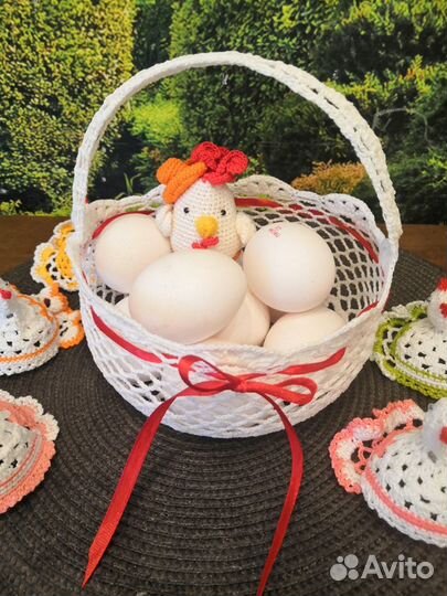 Пасхальная корзинка для яиц, декор, подарок