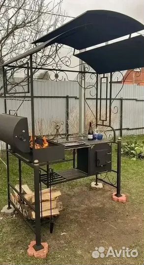 Мангал с печью