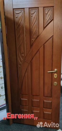 Двери входные металл. с дубовыми накладками