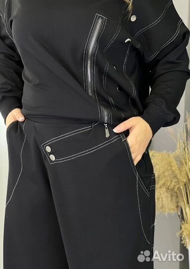 Брючный костюм женский plus size 50,52,54,56,58