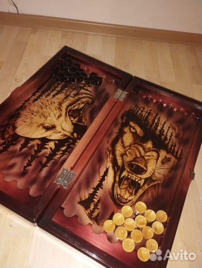 Шахматы нарды ручной работы