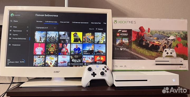 Xbox One S 1tb + игры