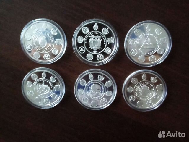 Серебряные монеты к Олимпиаде. Ибероамерика