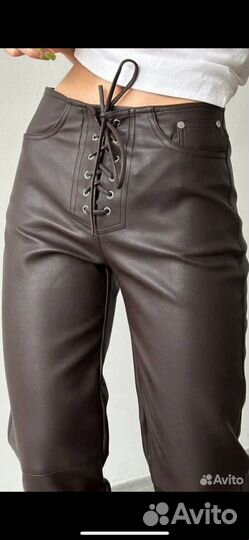 Брюки кожаные