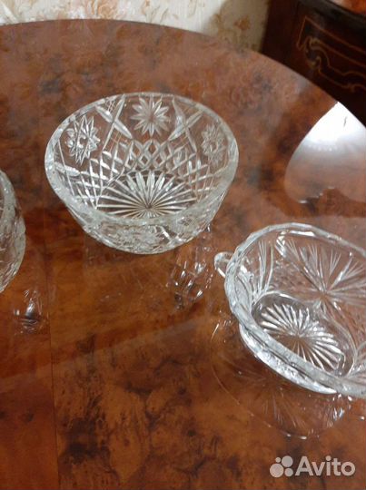 Ваза для фруктов хрусталь