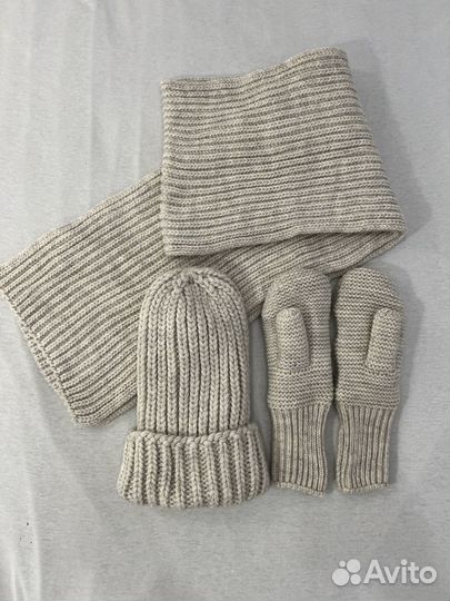 Комплект: шапка, шарф, варежки