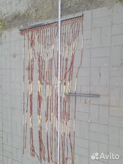 Деревянная межкомнатная занавеска с карнизом