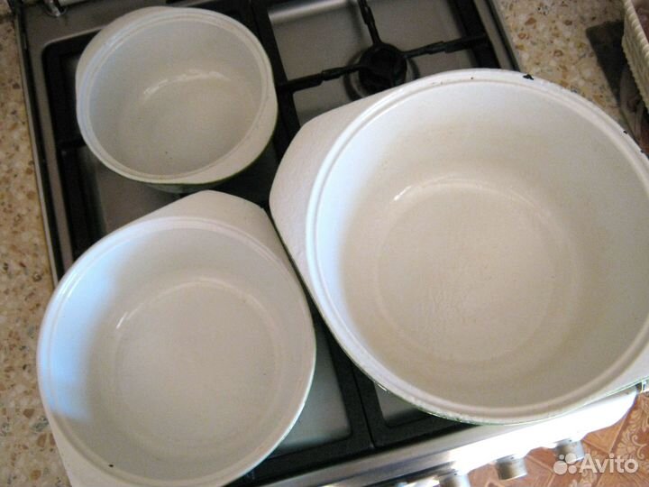 Эмалированные кастрюли-казаны СССР