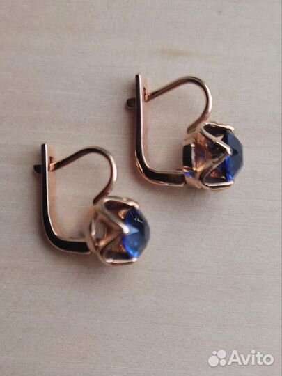 Золотые серьги СССР тюльпаны