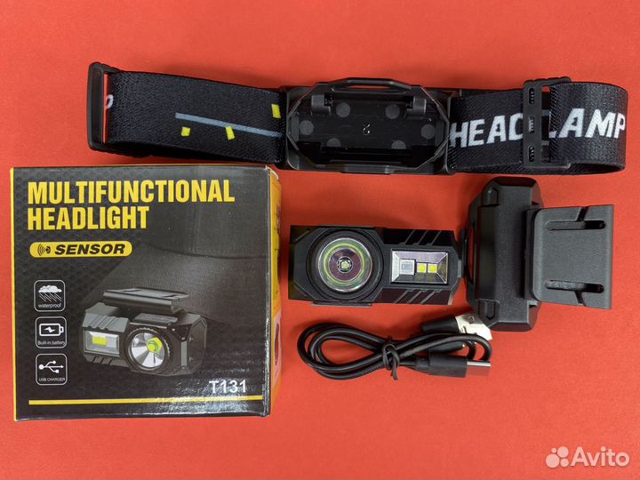 Налобный фонарь EastShark 9 режимов свечения