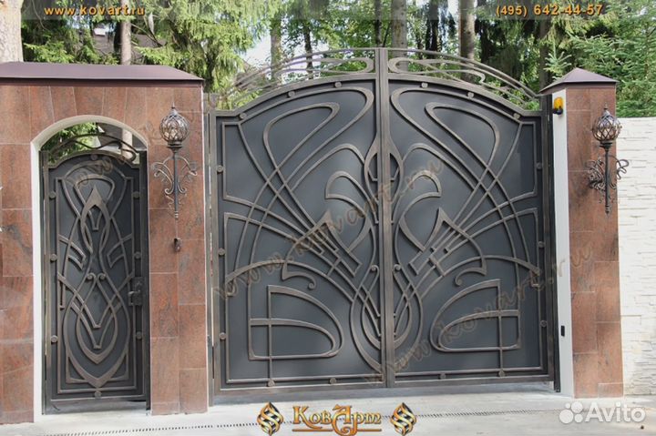 Купить кованые ворота распашные