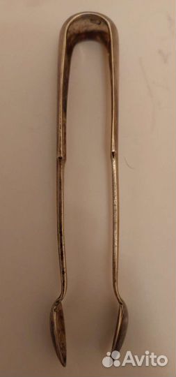 Антикварные щипцы для сахара серебро 84