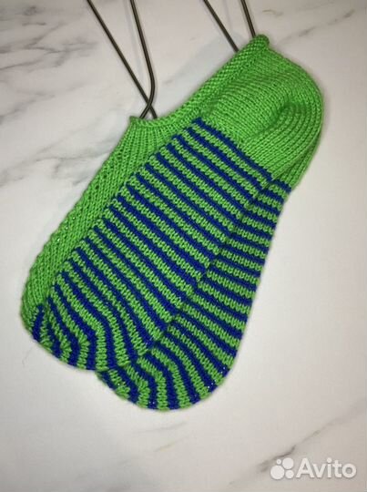 Вязанные следки носки