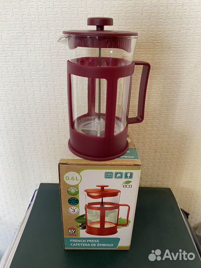Френч пресс чайник, 0,6л, новый в упаковке