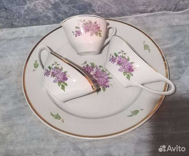 Соусники селедочницы Сирень Дулево СССР