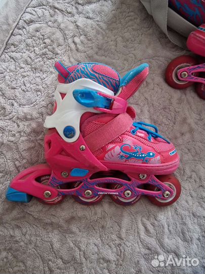 Роликовые коньки детские с защитой