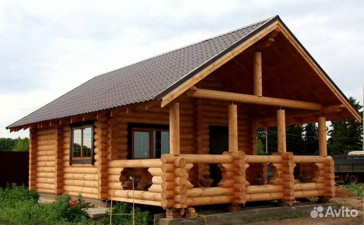 Веранды из оцилиндрованного бревна