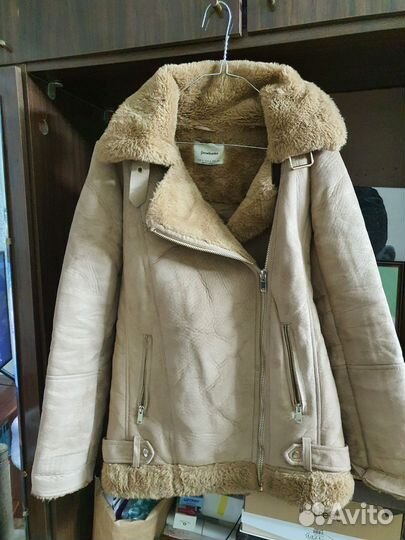 Дубленка авиатор женская, 46 размер