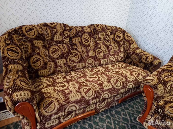 Диван и 2 кресла комплект бу