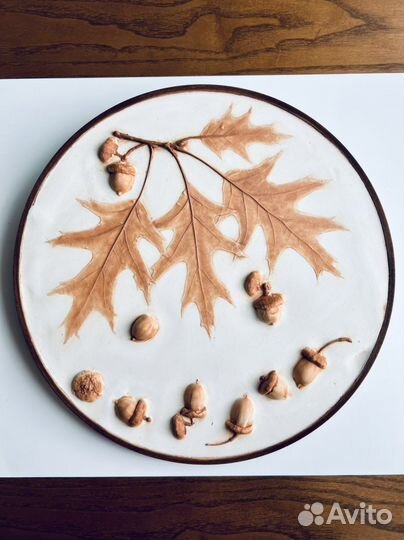 Ботанический барельеф / панно из гипса / картина