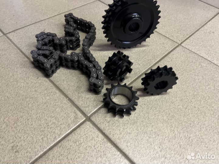 Набор Буран звезд 2х рядных 12,7мм шаг + цепь 72