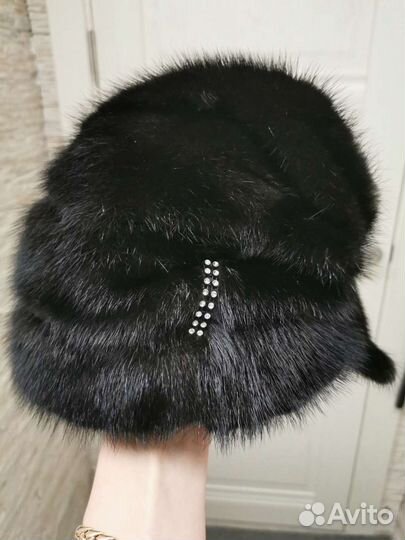 Шапка норковая женская бандана